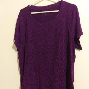 Medium Purple Lined Lacey top